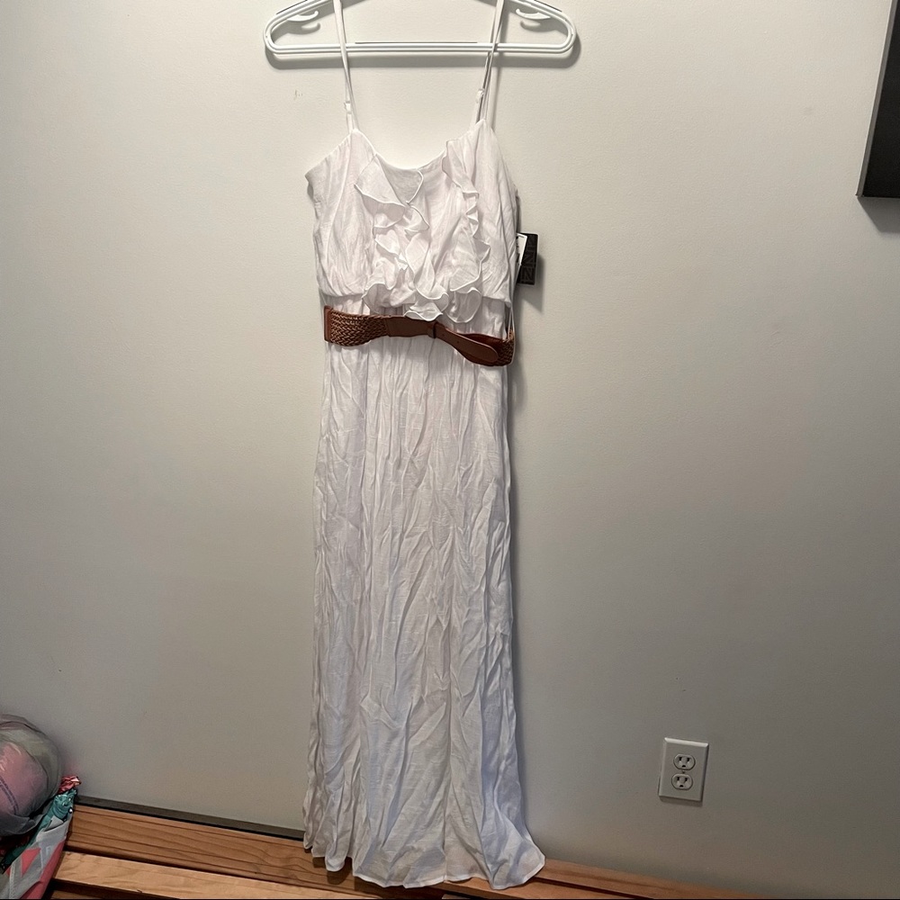 White maxi dress